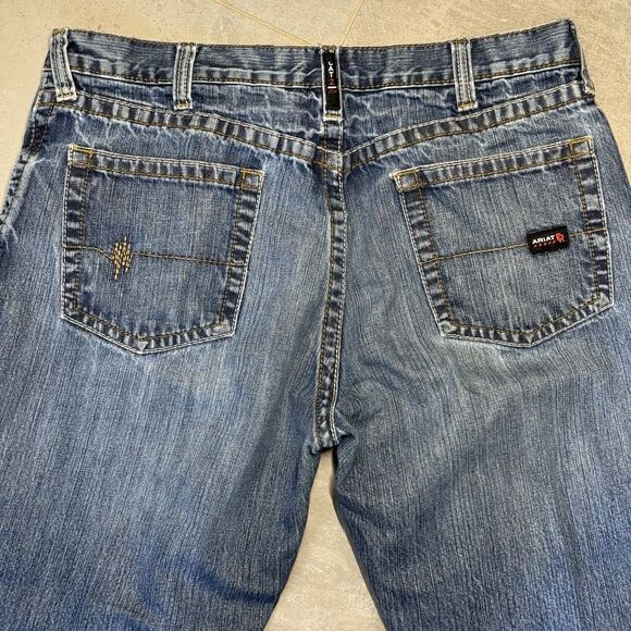 Ariat FR M3 Loose Straight Jeans 36x32 Cat 2 Lot of 2 Workwear Blue Wash GUC - Picture 10 of 16